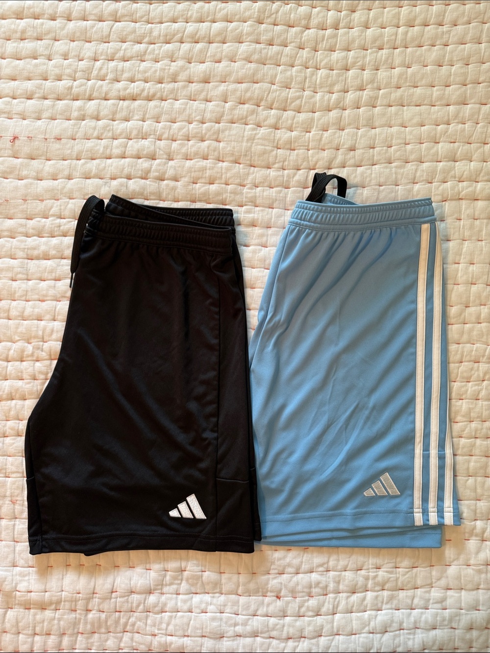 adidas Athletic Shorts - Black and Light Blue- 2 pair, NWT